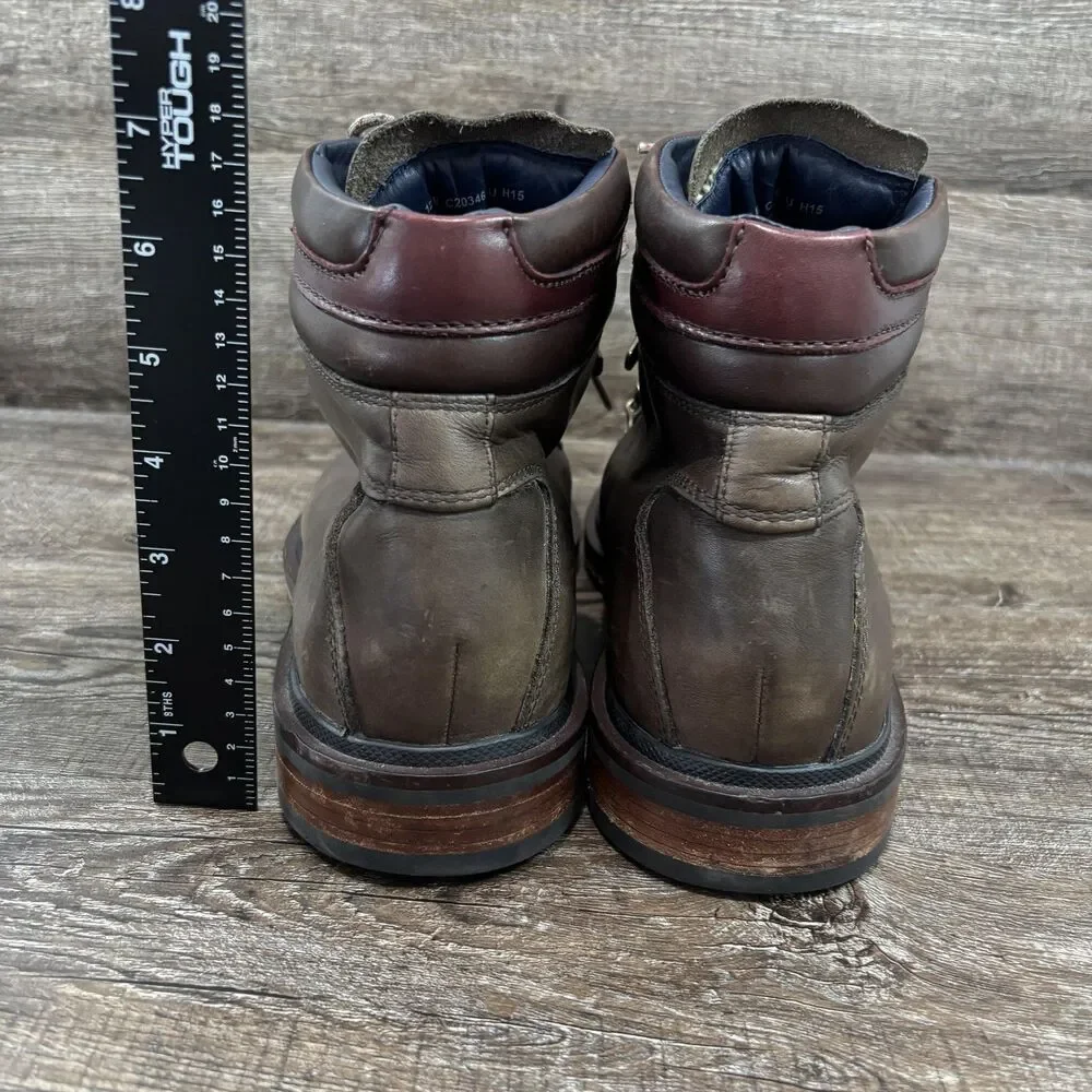 Cole Haan Cranston Hiker Boots Men's 12 Brown Leather Ankle Hiking Rugged